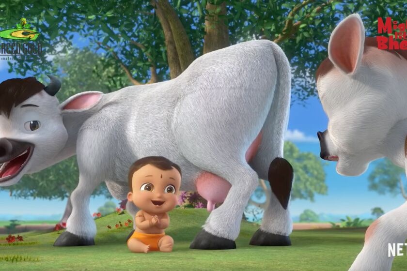 A scene from "Mighty Little Bheem" an animated series on Netflix.