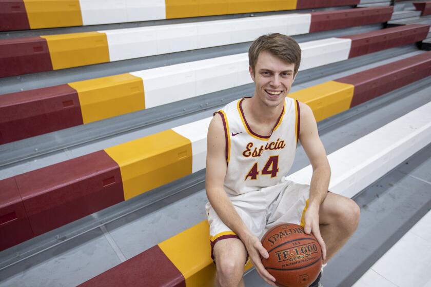 Estancia High boys' basketball senior Jake Covey is the Male Athlete of the Week.