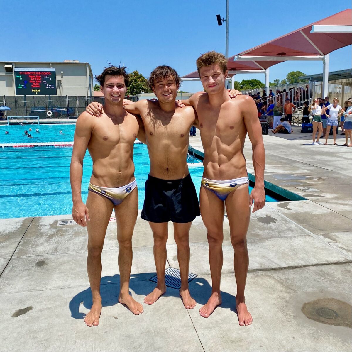 Ben Kyrillos, Kyto Fraley and Zach Fales have played water polo together since fifth grade.