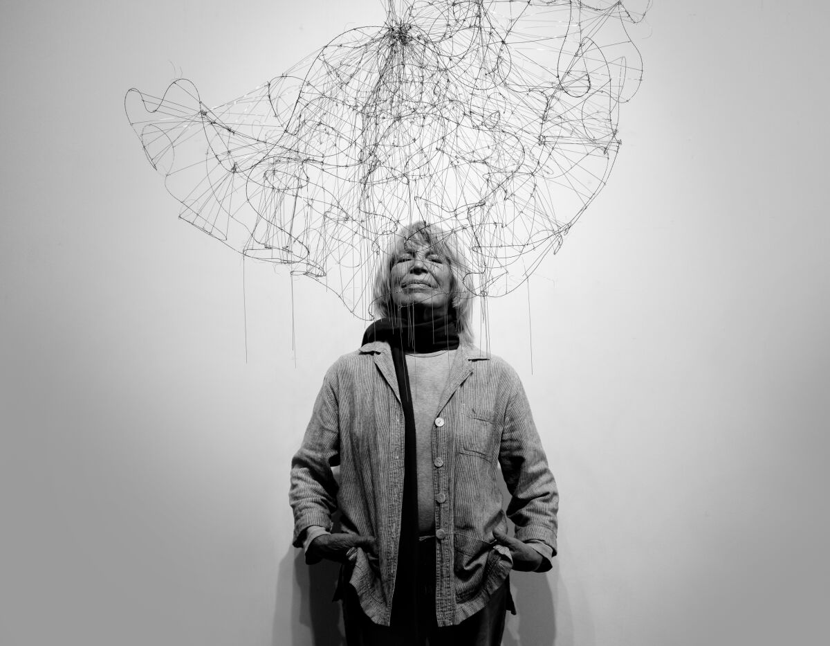 Quint Gallery will present an opening reception for “Wire and Beads” by Anne Mudge on Saturday, April 22, in La Jolla.