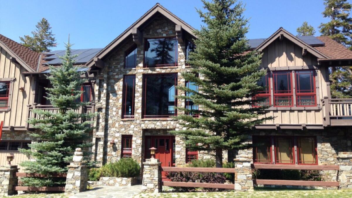 The Mammoth Lakes home of Jonathan Bourne overlooks the ski resort community of Mammoth Lakes. Federal agents say that among the items they found at his home were stone mortars and glass beads.