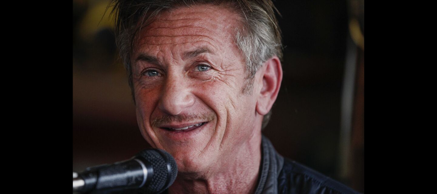 Actor Sean Penn answers questions people had written down for him.