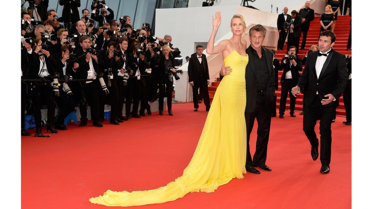 Charlize Theron and Sean Penn hit the red carpet together in Cannes, France, on Thursday for the gala festival premiere of "Mad Max: Fury Road."