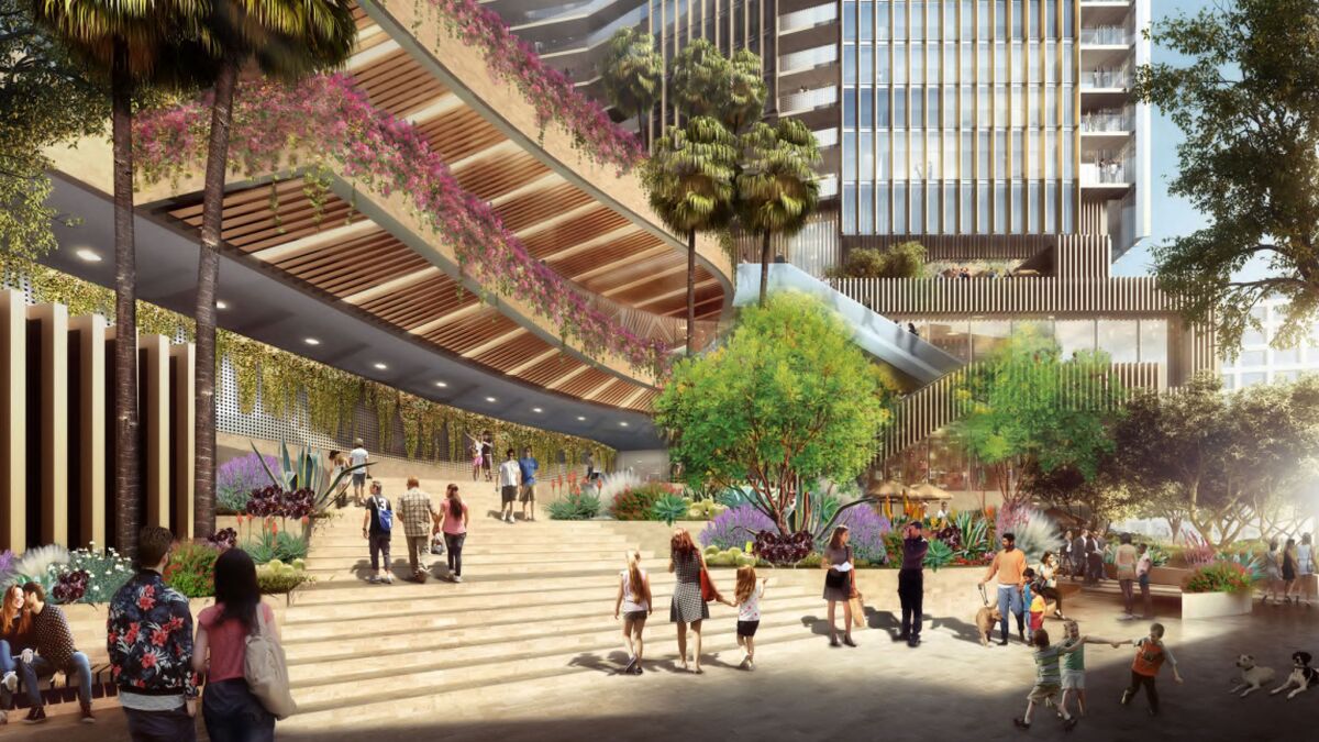 A mixed-use representation of the Angels Landing project.