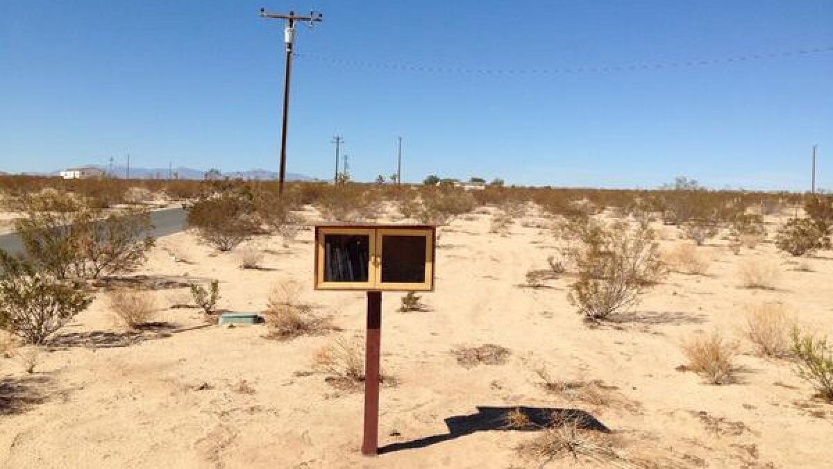 Urban and rural locations need Little Free Libraries most of all. This one is in Joshua Tree, Calif.