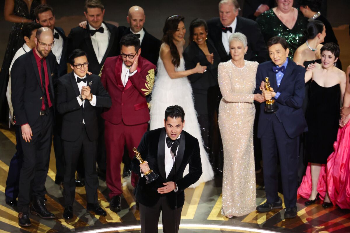 "Everything Everywhere All at Once" wins Best Picture at the 95th Academy Awards.