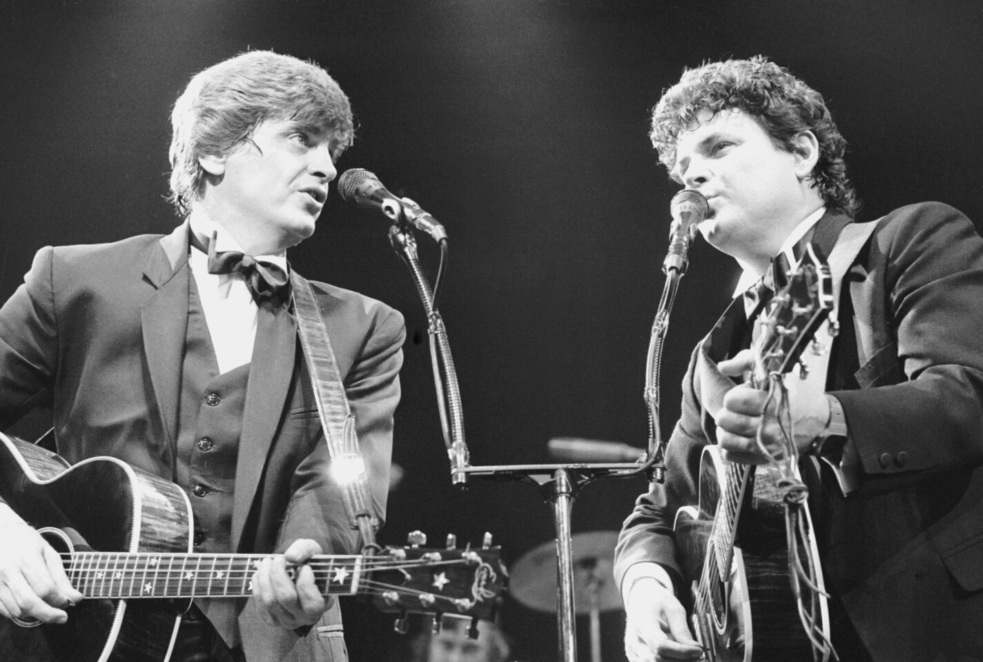 Phil Everly, left, shown with his brother, Don, made up a vocal duo that profoundly influenced the Beatles and the Beach Boys among others. Their hits included "Wake Up Little Susie," "Bye Bye Love" and "When Will I Be Loved." He was 74.