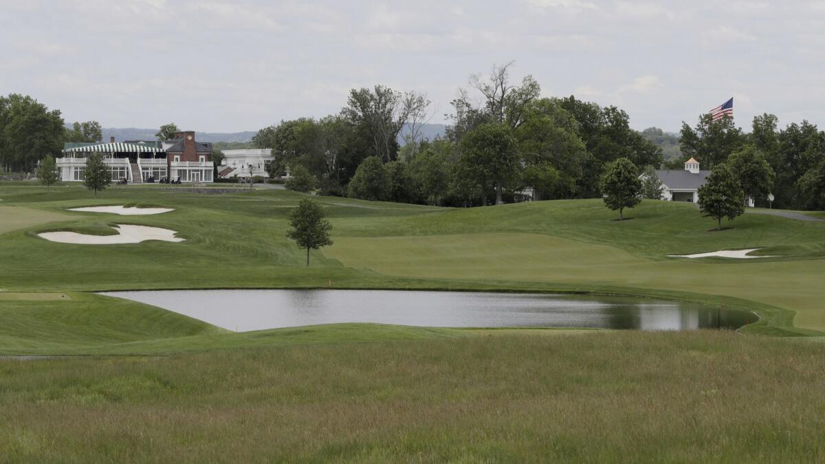 A view of Trump National Golf Club in Bedminster, N.J.