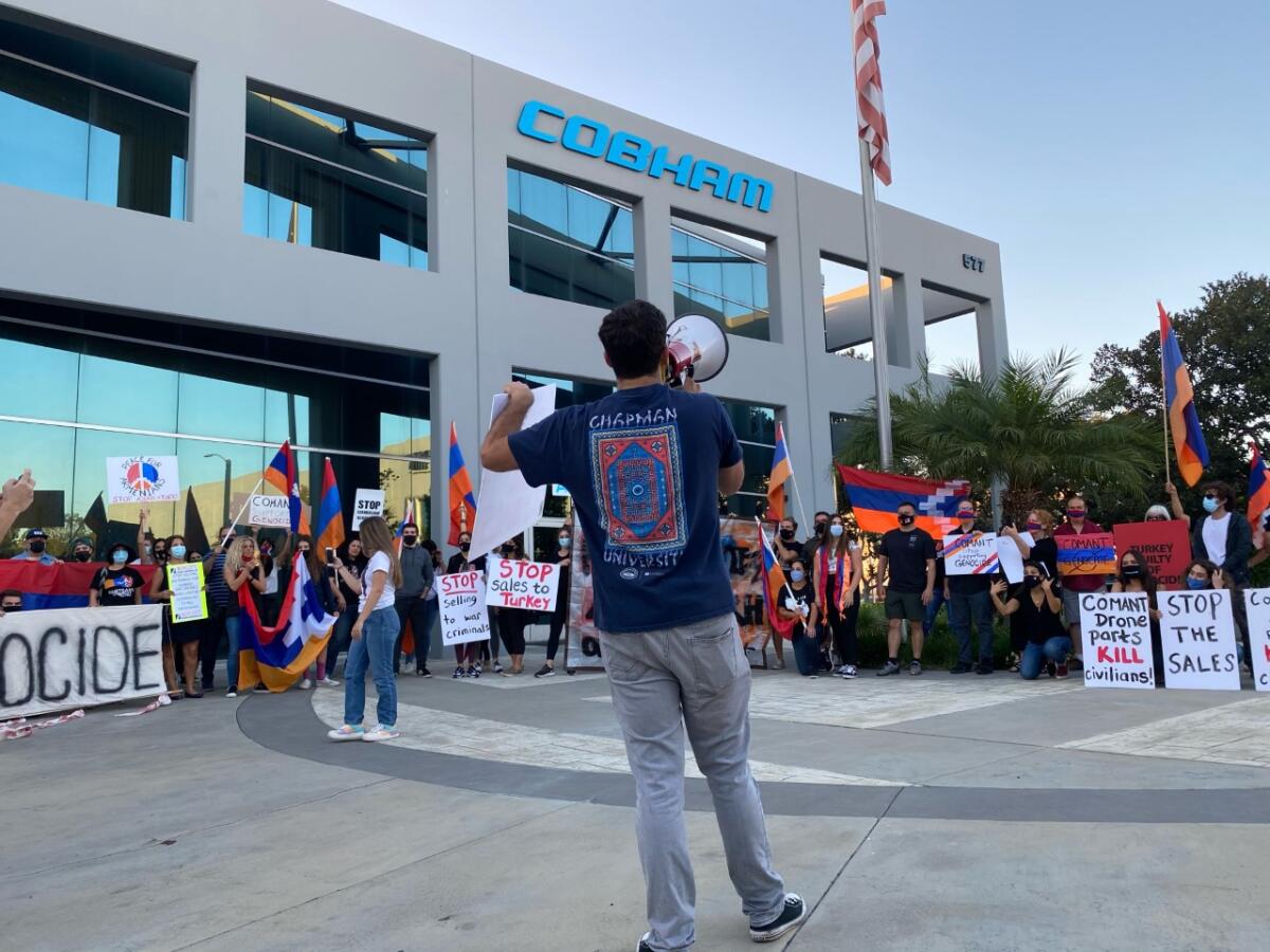 The Armenian National Committee of America in Orange County protest Comant Industries.