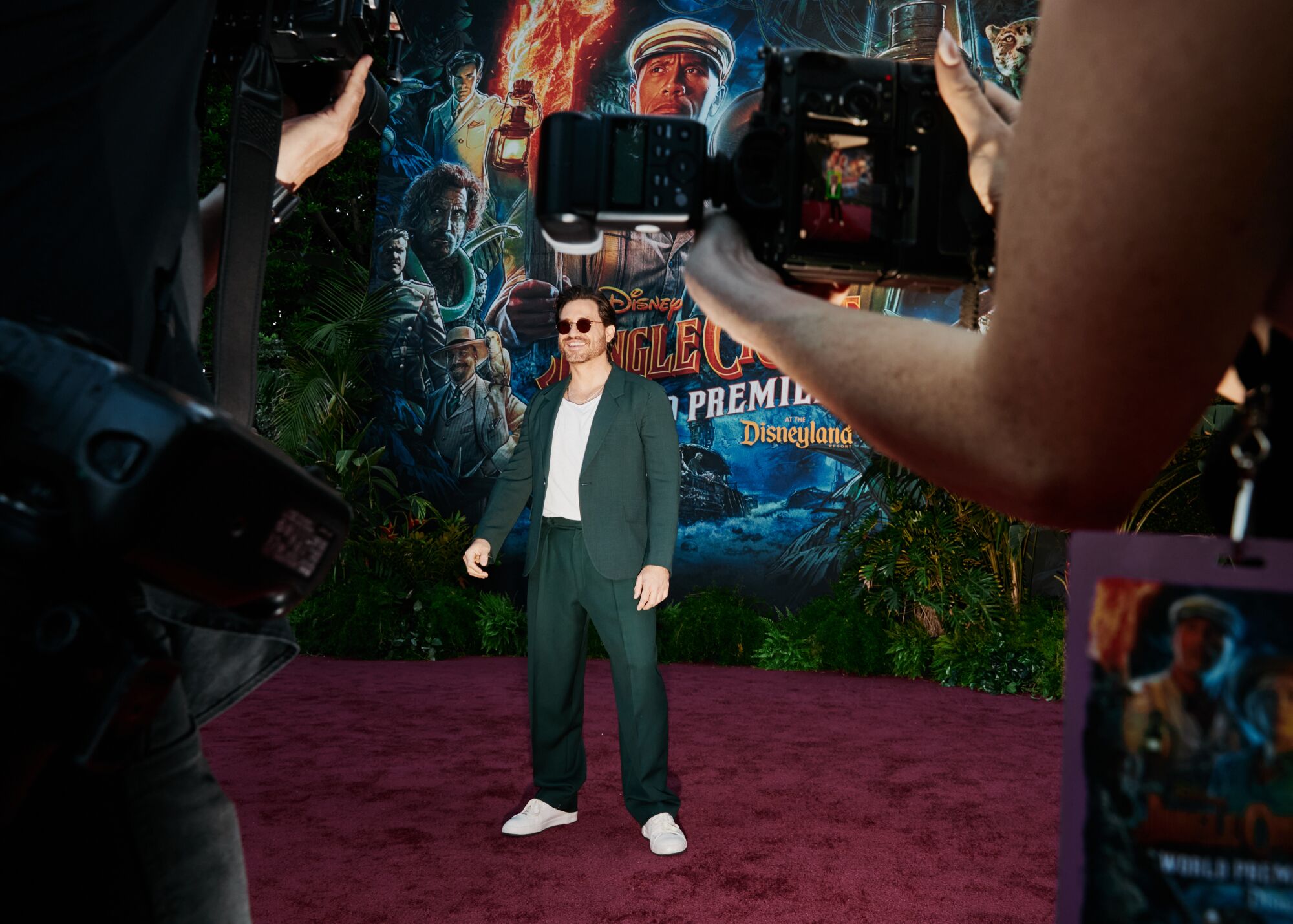 Edgar Ramirez, a Venezuelan actor,  poses on the red carpet at the premiere.
