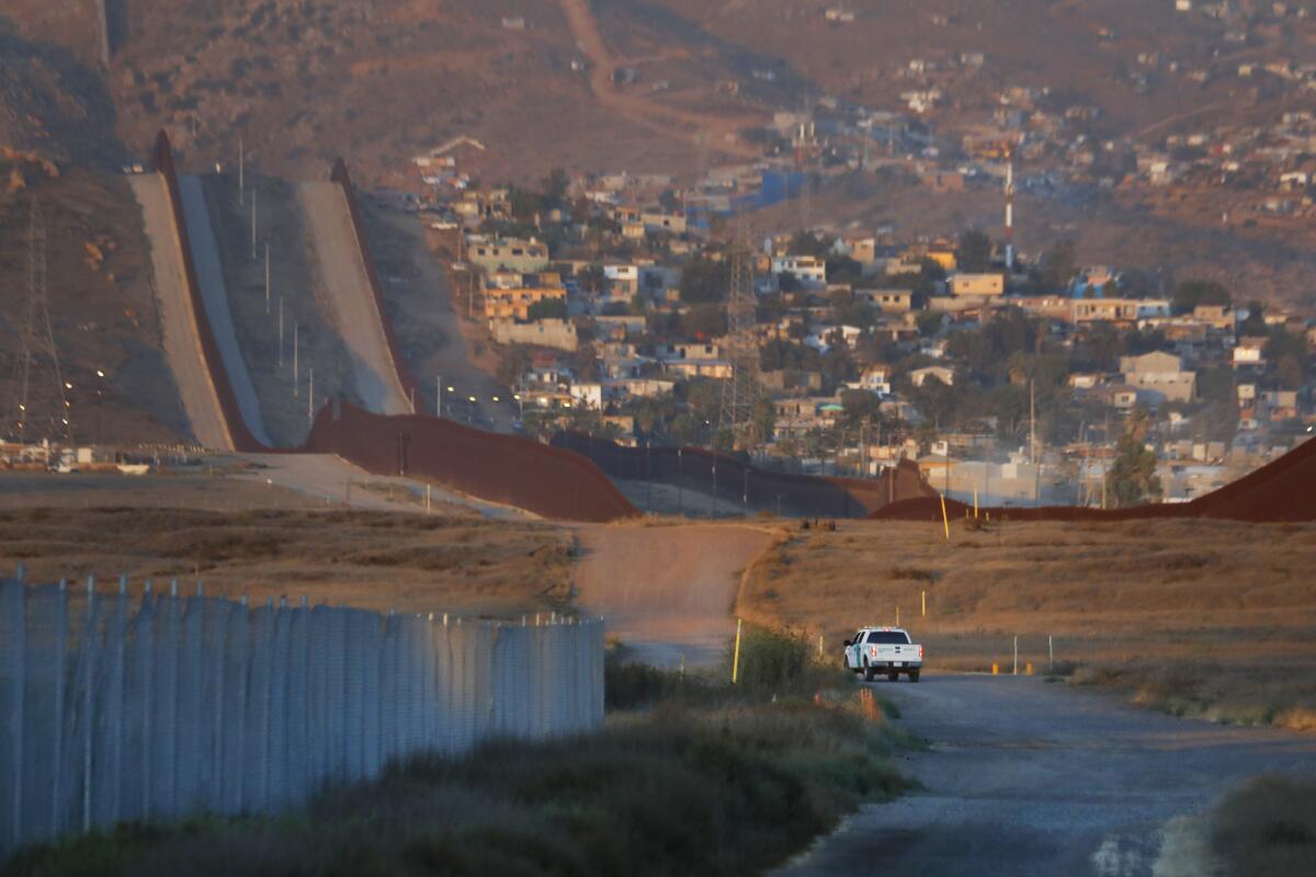 U.S. Border Patrol agents east of Otay Mesa in San Diego.