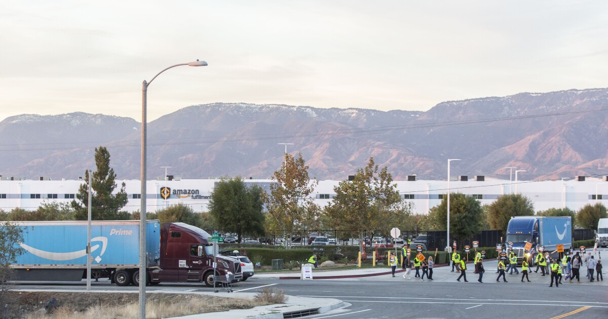 Why Amazon warehouse workers walked off the job in San Bernardino
