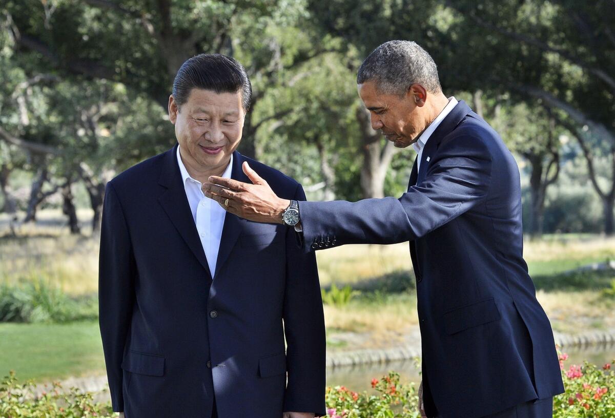 Chinese President Xi Jinping, shown meeting last June with President Obama at the Annenberg Retreat in Rancho Mirage, has launched a high-profile campaign against corruption in China.