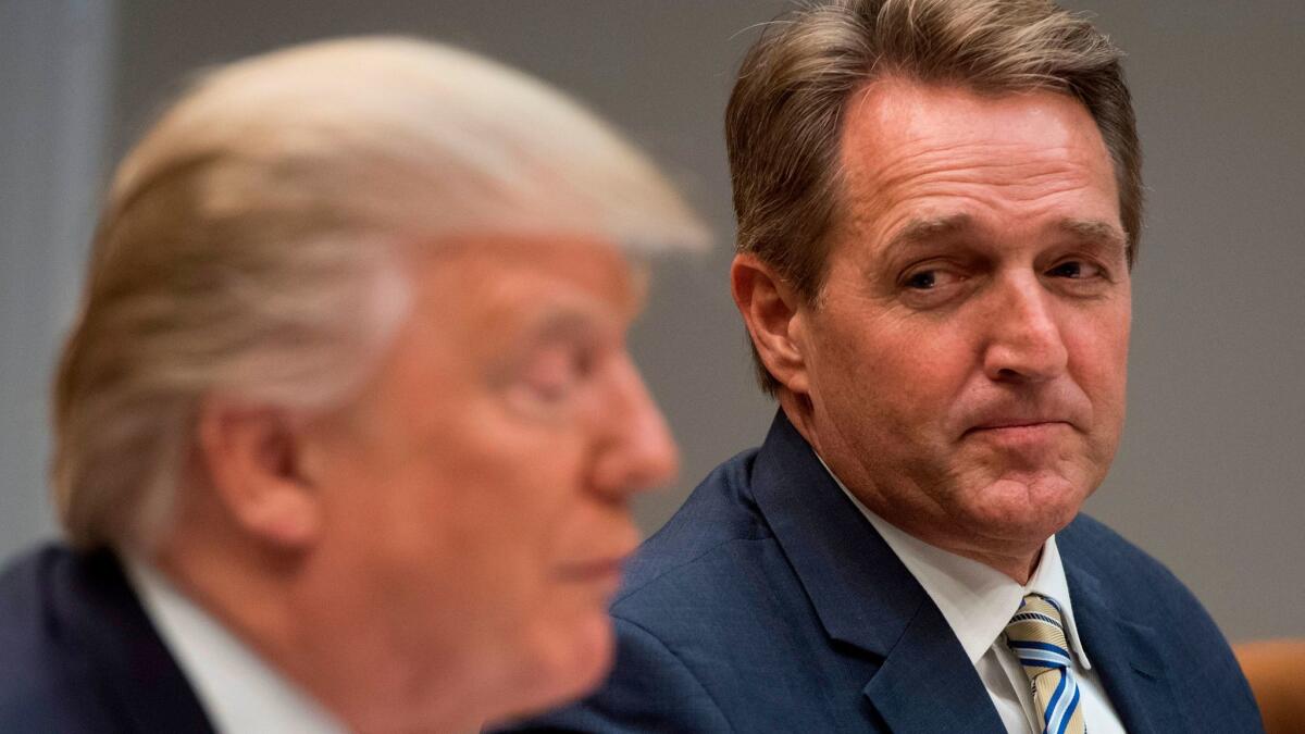 Sen. Jeff Flake of Arizona became one of President Trump's toughest Republican critics after announcing he won't seek reelection in 2018.