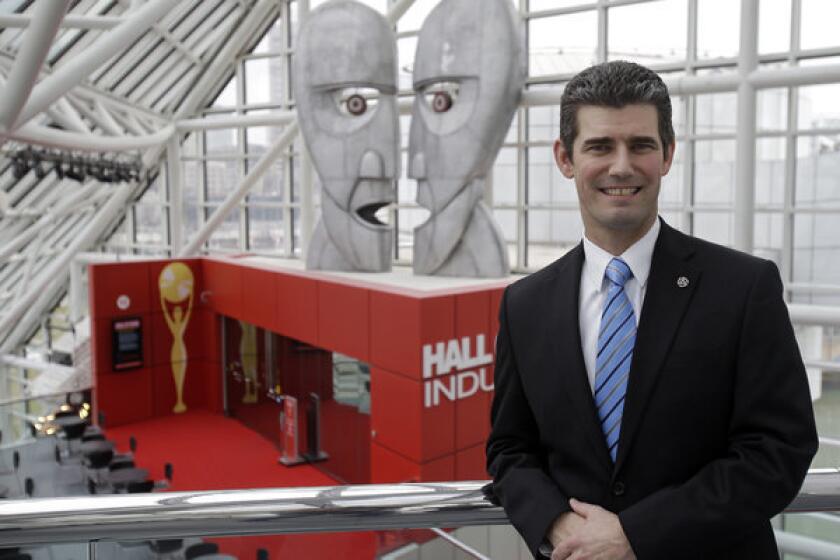 Greg Harris, incoming president and chief executive, at the Rock and Roll Hall of Fame in Cleveland.