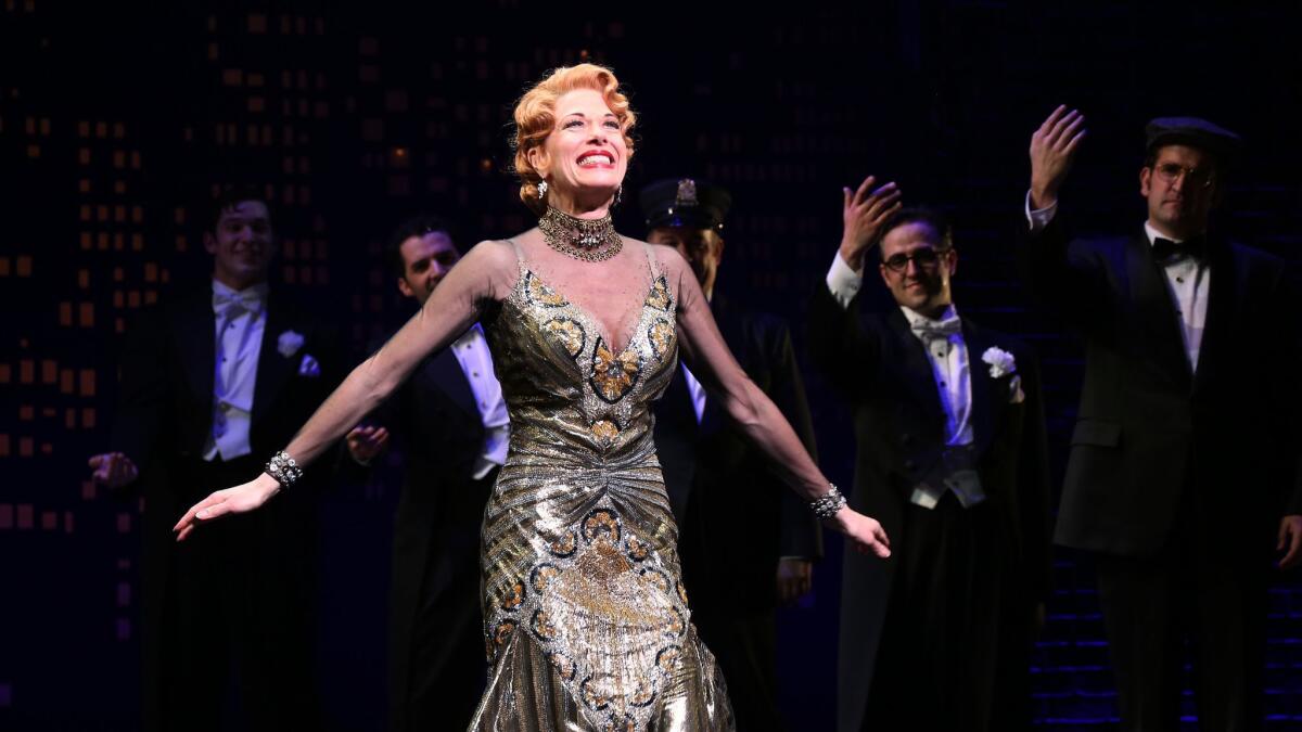 Mazzie during the Broadway Opening Night Performance Curtain Call for ''Bullets Over Broadway'" at the St. James Theatre on April 10, 2014 in New York City.