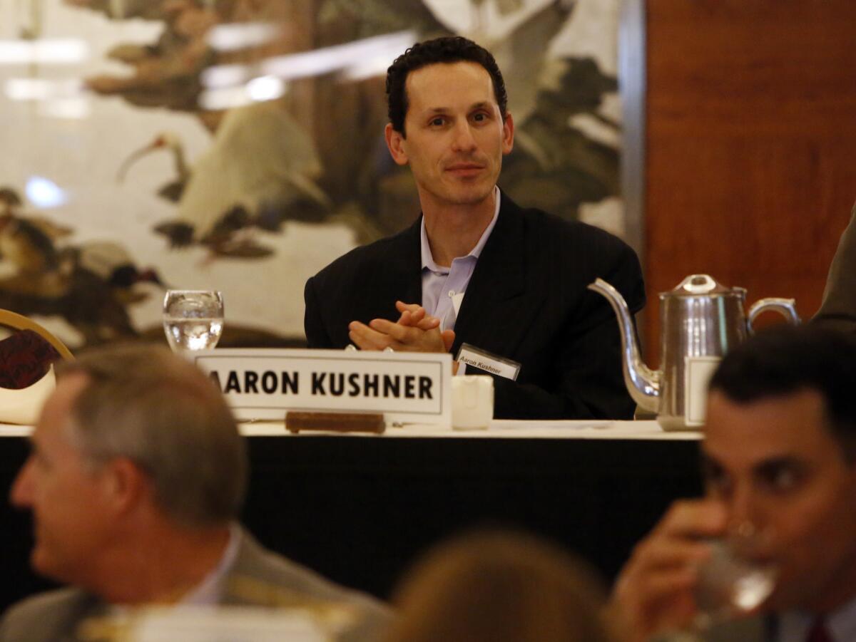 Orange County Register co-owner Aaron Kushner was replaced as the paper's publisher Oct. 13.
