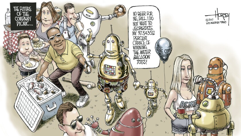 Don T Stress Over Robots A Bright New Economy Is Being Born Los Angeles Times