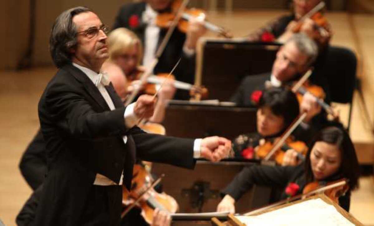 Riccard Muti conducts at the opening night of the Chicago Symphony Orchestra in 2011.