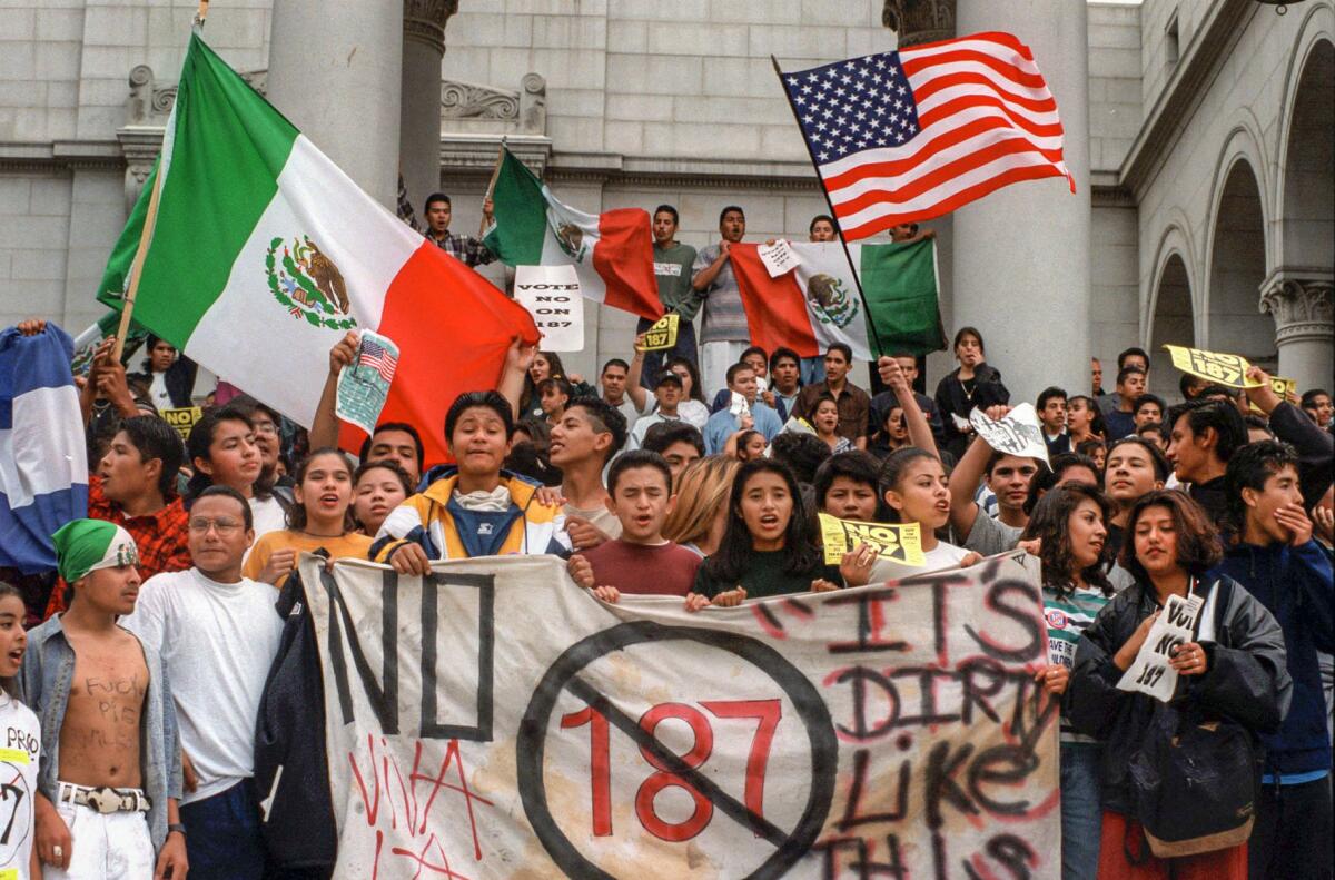 Students protest Proposition 187