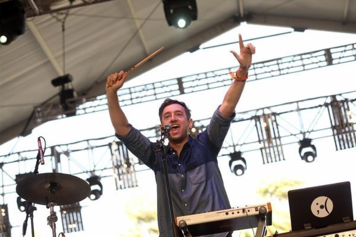 Jesse Cohen of Tanlines at this year's Coachella Valley Music and Arts Festival in Indio, Calif.