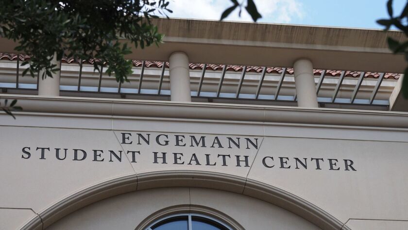 The entrance to the Engemann Student Health Center at USC.