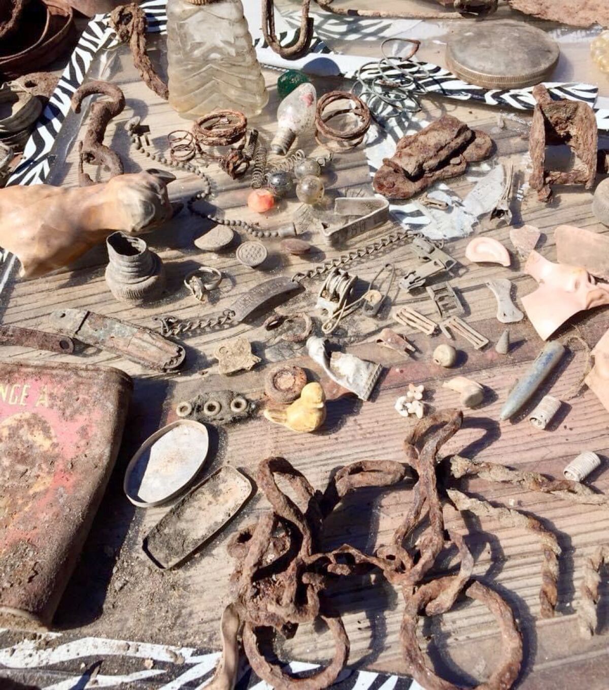 Some of the other items Katie McCarty found with the bracelet while hiking in Santa Ysabel.