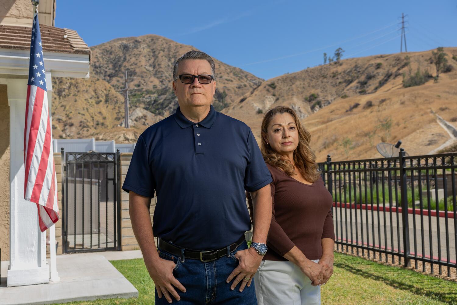 Roberto Delgado and his wife Ninoschka (cq) Perez in Sylmar.