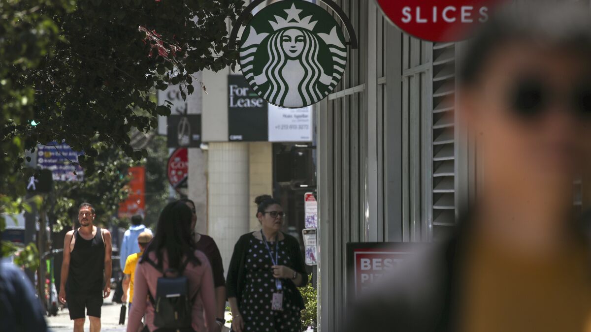 Starbucks close Los Angeles-area stores it calls 'unsafe to to operate' - Los Angeles Times