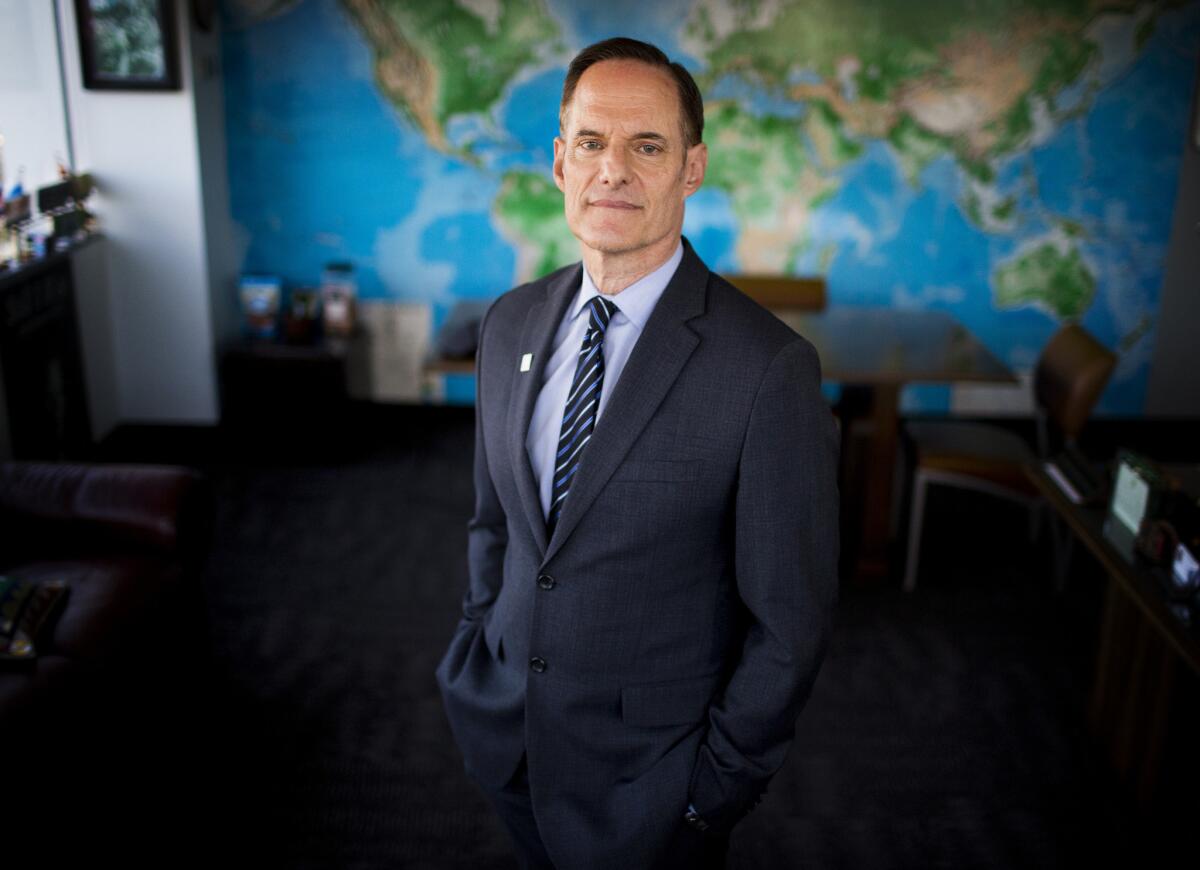 Michael Weinstein, president of AIDS Healthcare Foundation, at his office in Hollywood in 2017.
