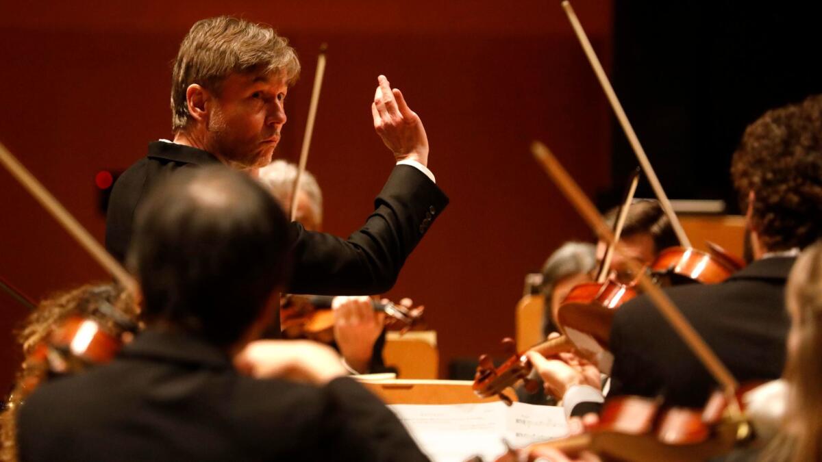 Esa-Pekka Salonen conducts the Los Angeles Philharmonic on Thursday at Disney Hall.