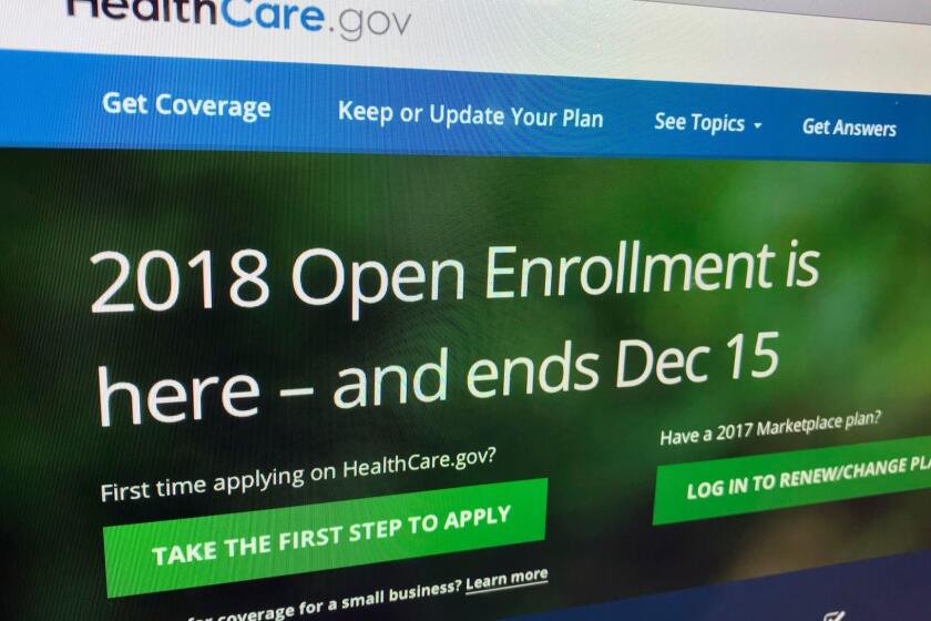 FILE - In this Dec. 15, 2017, file photo, the HealthCare.gov website is photographed in Washington. Object to abortion? You may be able to get an exemption from the Affordable Care Act tax penalty for people donât have health insurance. Expanded exemptions are part of a package of changes issued April 9, 2018, by the Centers for Medicare and Medicaid Services (AP Photo/Jon Elswick, File)