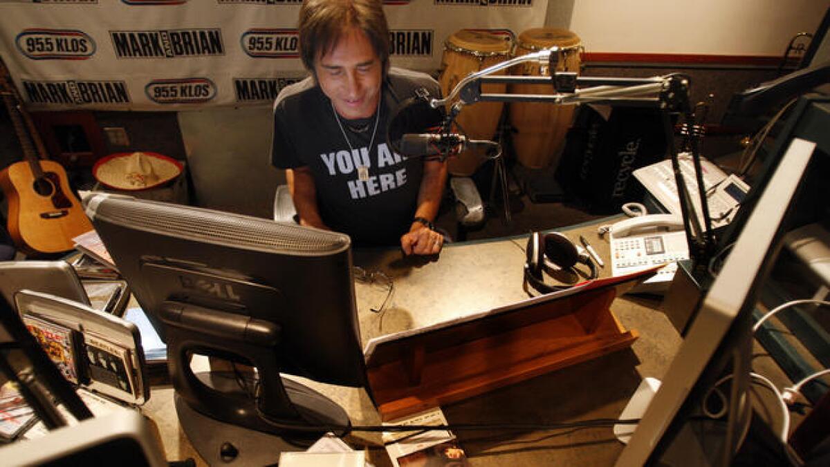 "Breakfast with the Beatles" host Chris Carter in the KLOS-FM studio in 2008.