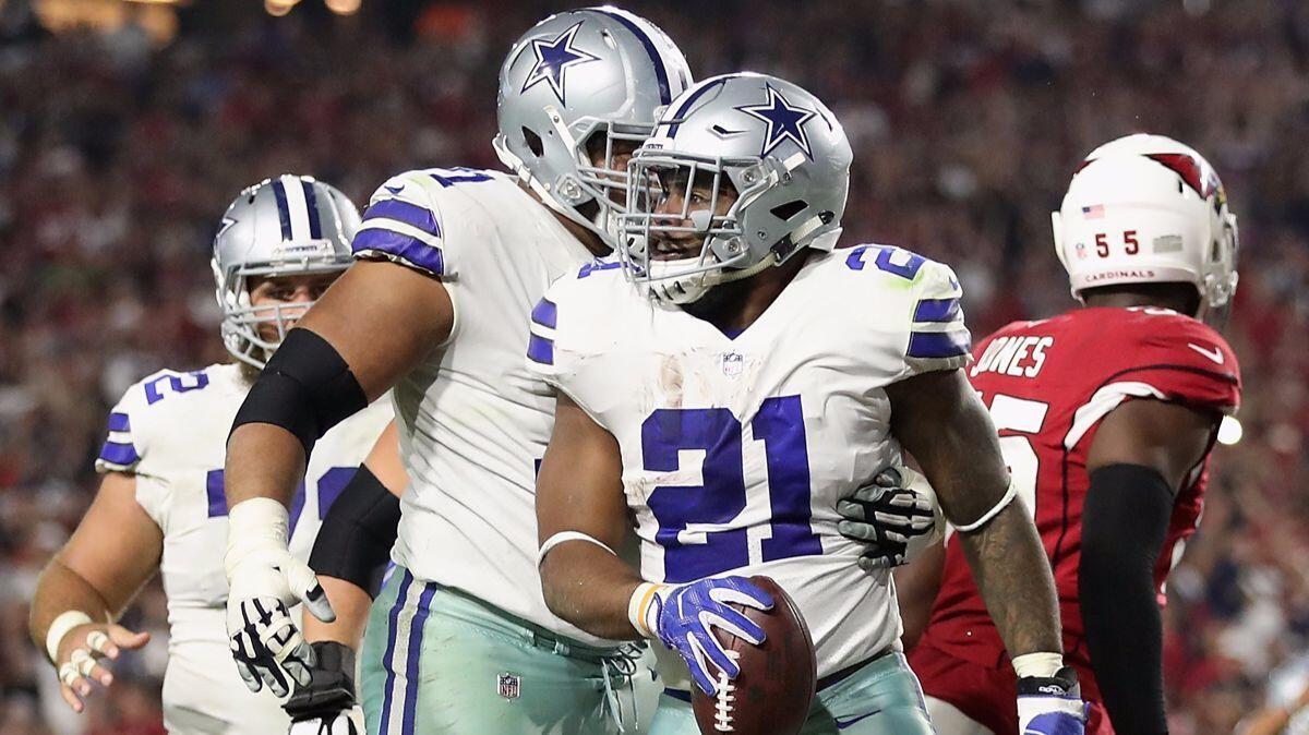Ezekiel Elliott has played in the Cowboys' first five games, rushing for 393 yards and two touchdowns, while challenging the NFL's six-game suspension.