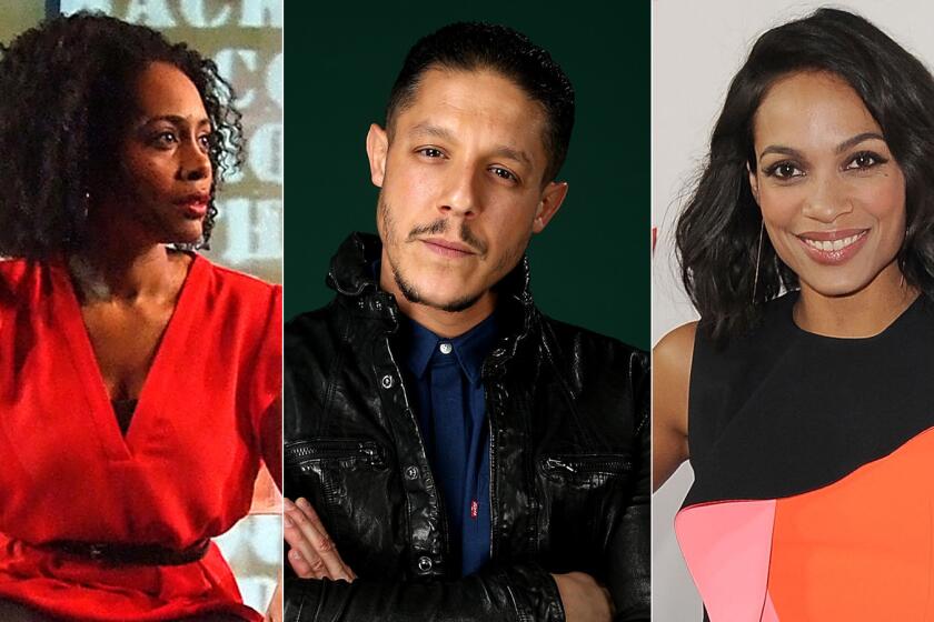 "Luke Cage" will feature Simone Missick, left, as Misty Knight, Theo Rossi as Shades and Rosario Dawson as Claire Temple.