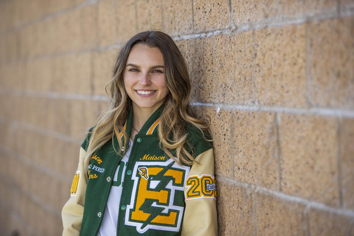 Sprinter Maison Berry was a part of three event wins against rival Los Alamitos in a Surf League meet on March 11.