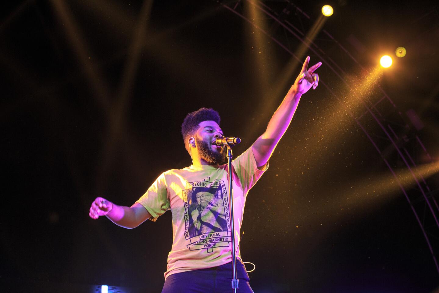 Khalid performs at Staples Center during the 2017 BET Experience at LA Live.