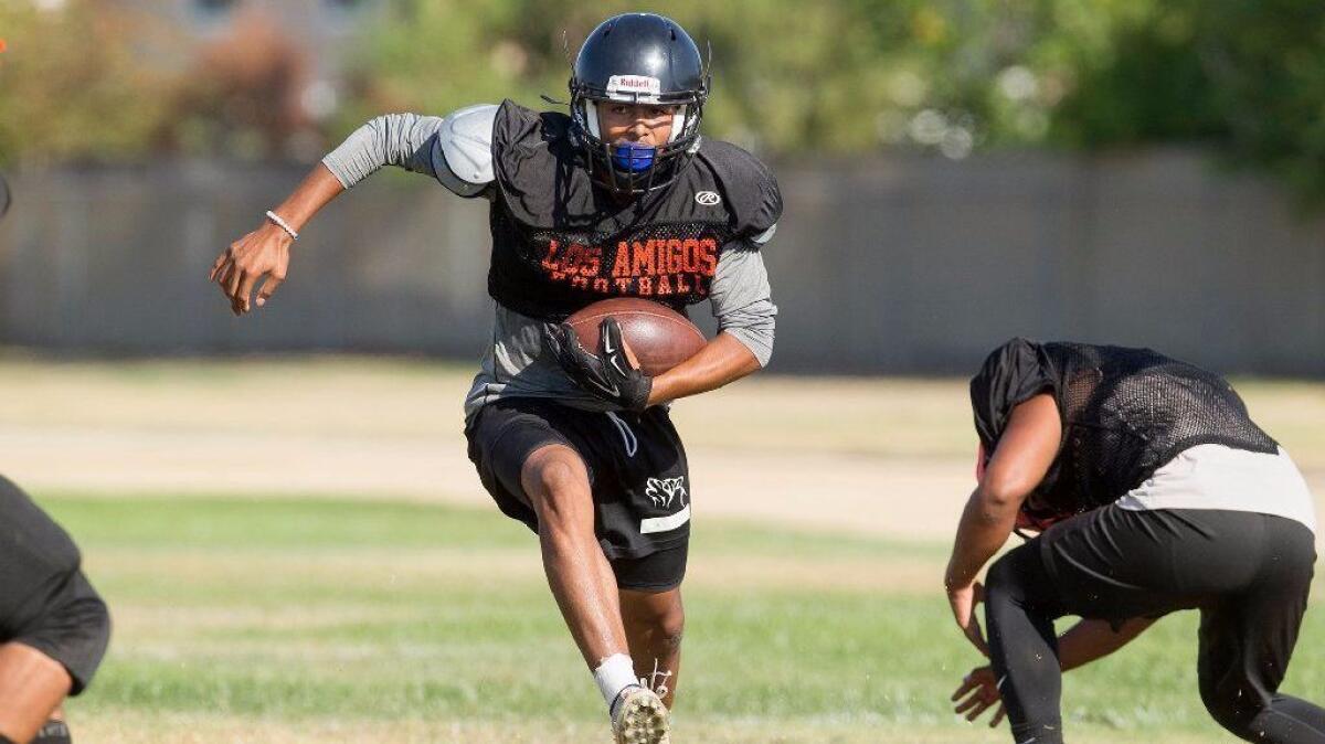 Los Amigos High's Brian Pacheco ran for 236 yards and two touchdowns last week.