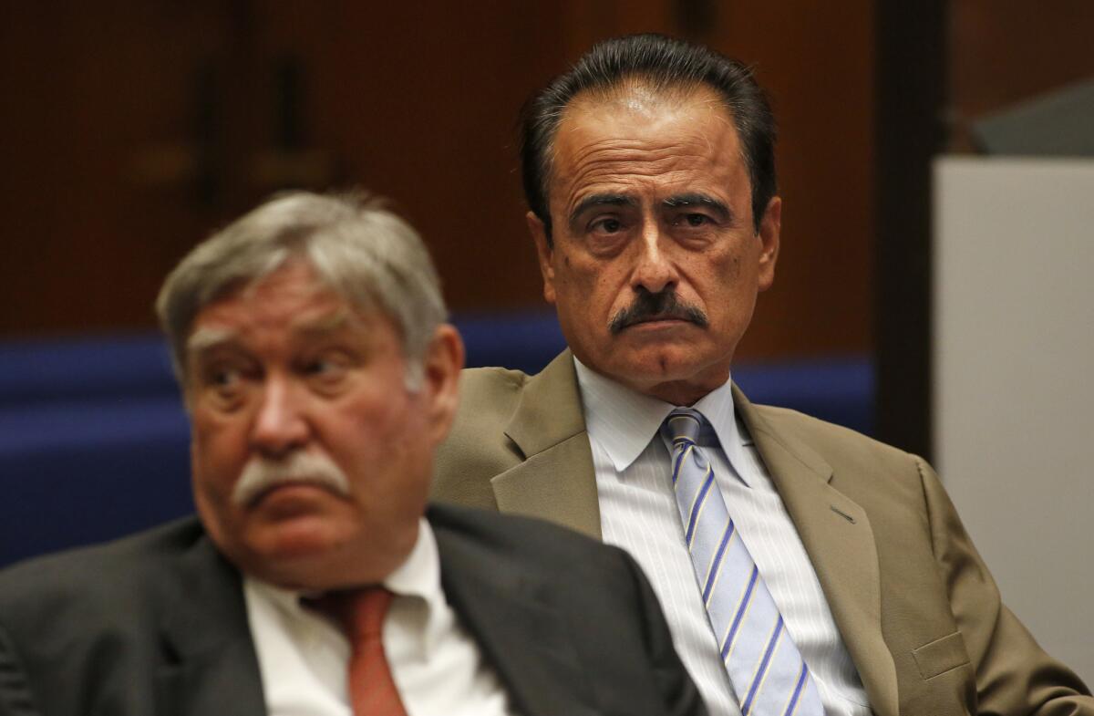 Richard Alarcon, right, and his attorney at his perjury and voter fraud trial. Alarcon is the ninth politician since 2002 to be successfully prosecuted in L.A. County for not living in the district they were elected to represent.