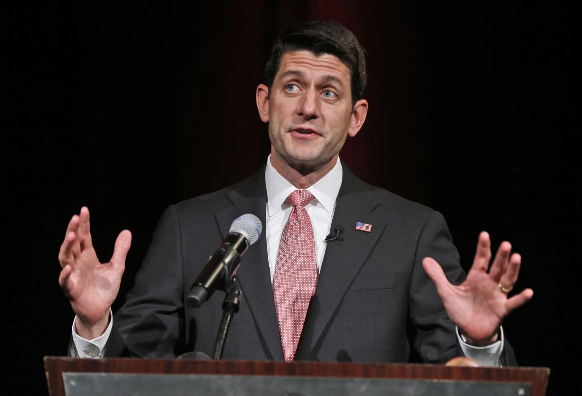 Rep. Paul Ryan (R-Wis.) seen here at a recent GOP gala, introduced a new anti-poverty proposal this week.