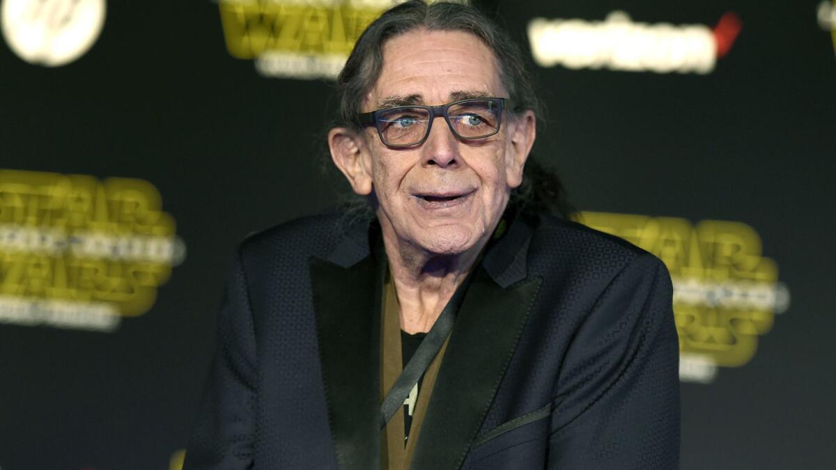 Peter Mayhew arrives at the world premiere of "Star Wars: The Force Awakens" in Los Angeles in 2015.