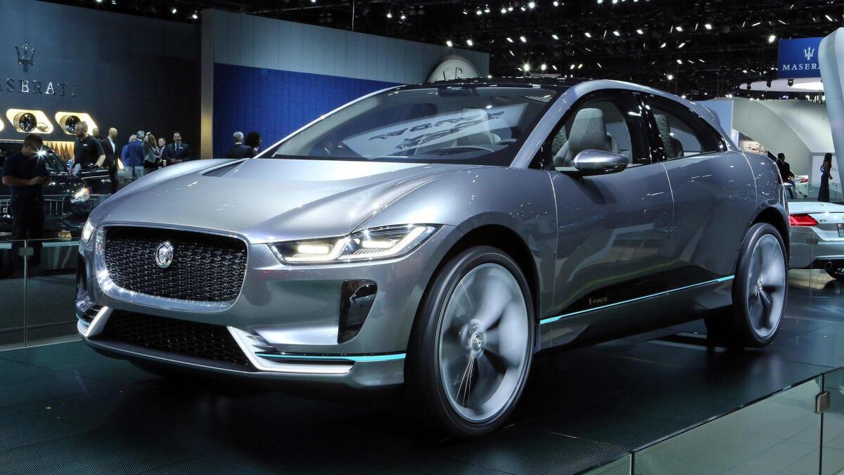 The Jaguar I-Pace electric concept car.