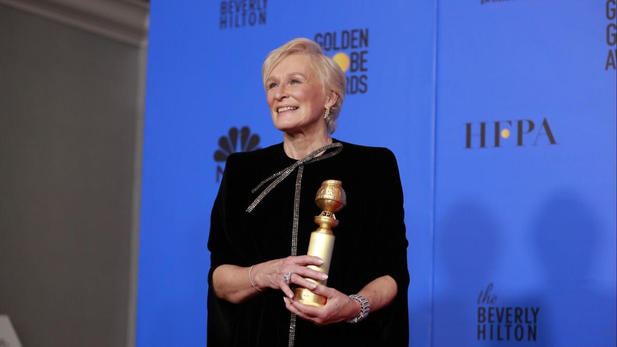 Glenn Close won the award for actress in a motion picture, drama, for "The Wife."