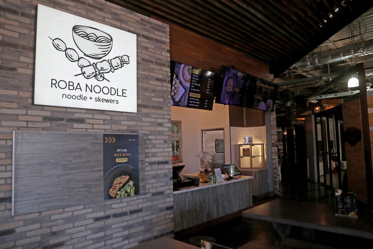 Roba Noodle at the Union Market at the District at Tustin Legacy in Tustin.