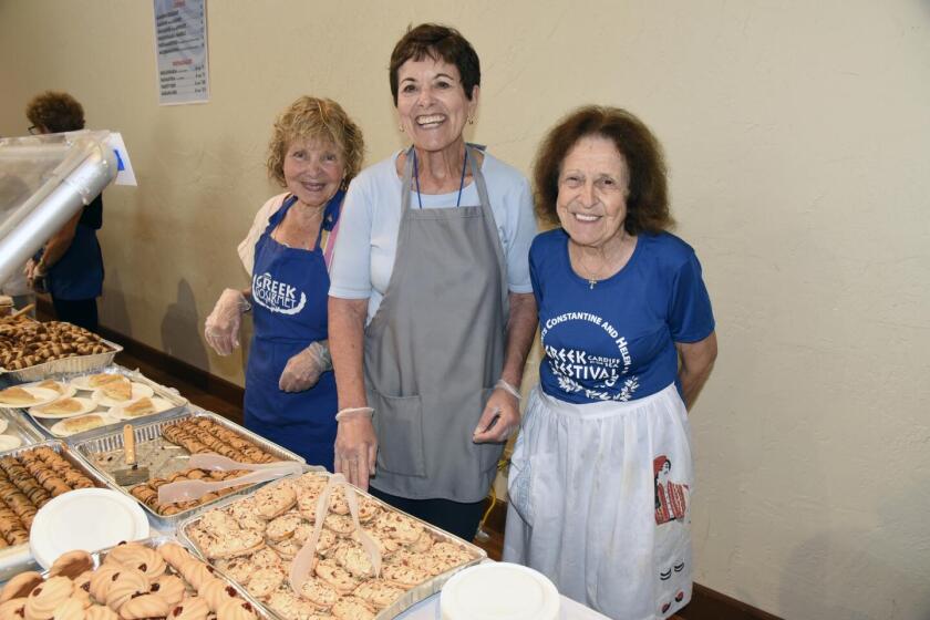 The popular pastry line at last year's Greek Festival.