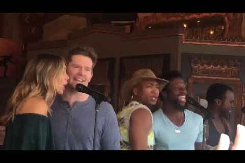 'Hamilton' cast sings a California medley to fans in L.A.