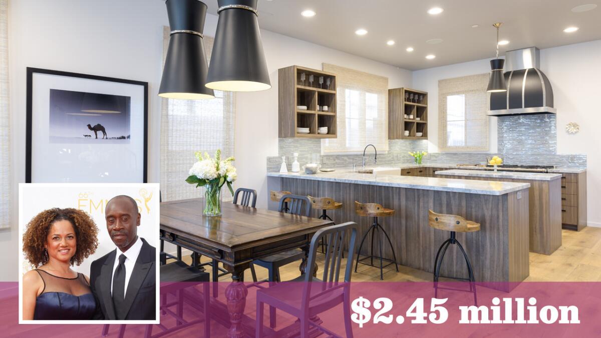 Actor Don Cheadle and his partner, actress-designer Bridgid Coulter, have put their renovated home in Venice up for sale at $2.45 million.