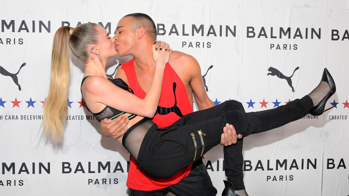 Olivier Rousteing Cara Delevingne Collaborate In Puma X Balmain