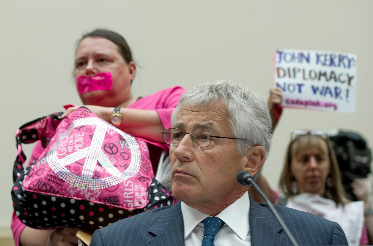 Code Pink and Hagel