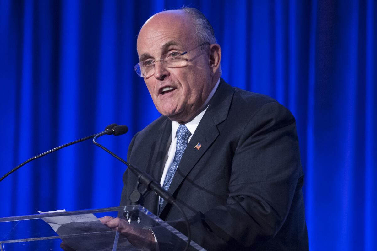Former New York City Mayor Rudy Giuliani, speaking last year at the Manhattan Institute for Policy Research.